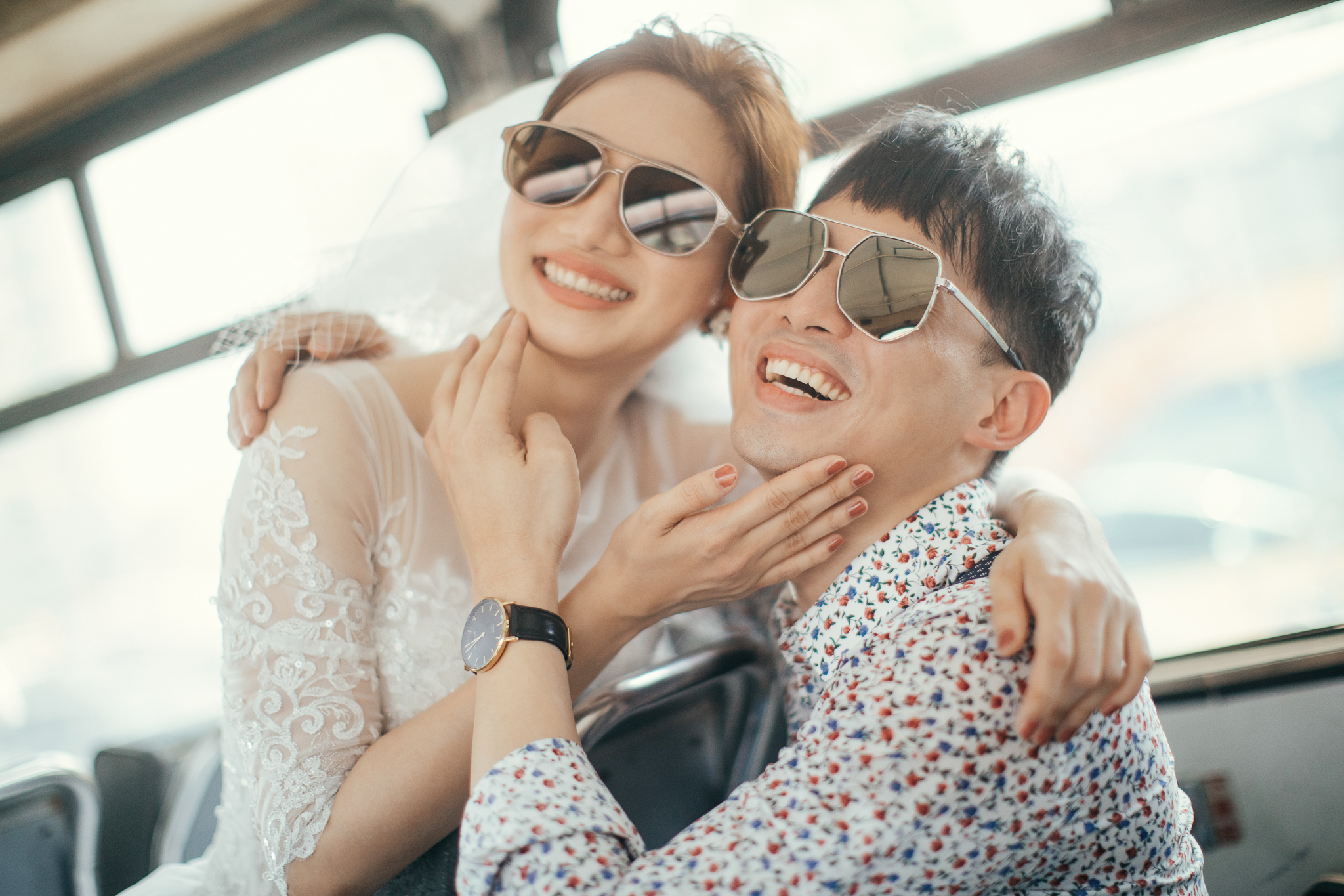 台南自助婚紗｜廢棄公車也能拍出空氣感的日系婚紗｜Hermosa Wedding